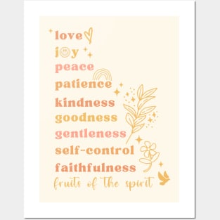 Fruits Of The Spirit - Bible Verse Christian Quote Posters and Art